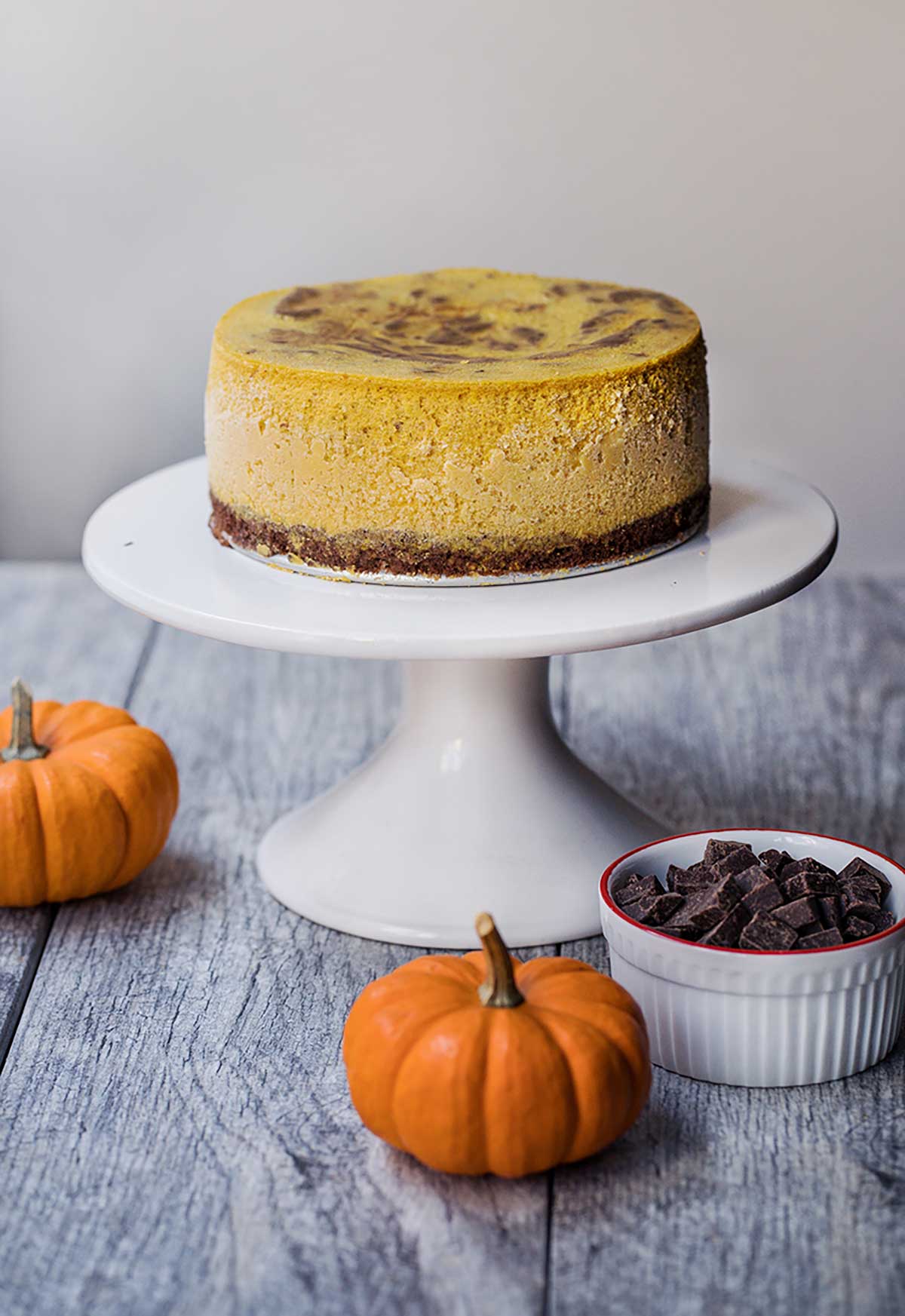 pumpkin chocolate swirl brownie cheesecake