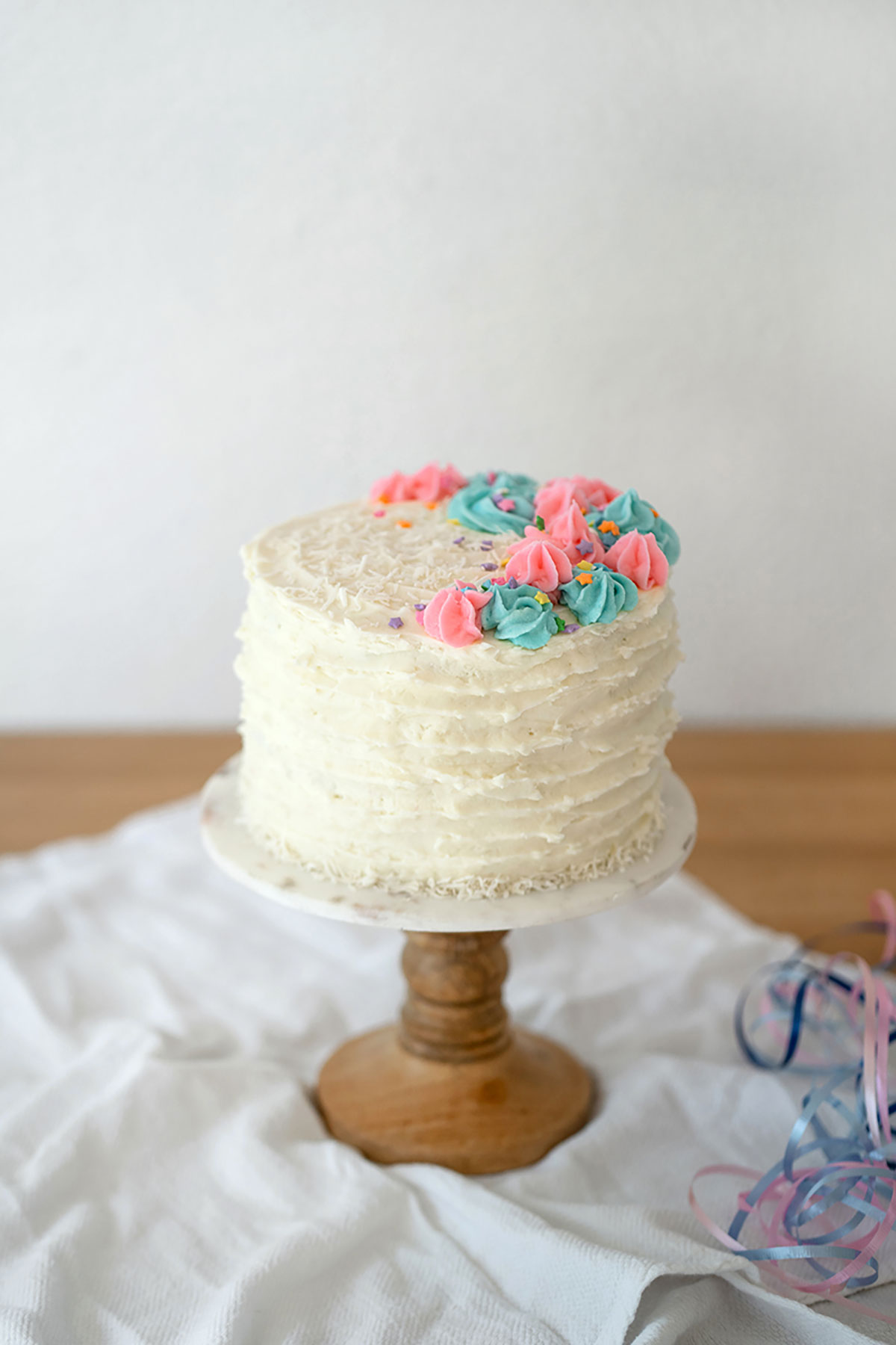 ombre coconut cake baby shower
